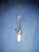 Pendant Necklaces Bullet Chakra Women Jewelry Natural-Stone CSJA Hexagonal Reiki Pink