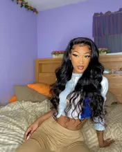 Tinashe-Peluca de cabello humano ondulado con encaje Frontal, peluca de cabello humano brasileño con cierre de 4x4 6x6, densidad del 250, 28 y 30 pulgadas