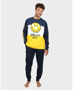 

Pajama flocking SMILEY men long sleeve navy