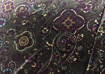 

Paisley velvet fabric. Stretchy velour fabric. Gray paisley velvet.