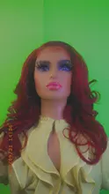 Pinshair-mechones de cabello humano brasileño ondulado, color rojo borgoña 99J con cierre, pelo Remy sin enredos, 3 mechones