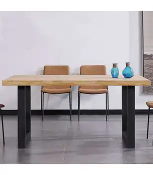 

Table salon fixed Loft color Oak Wild structure black.