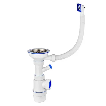 

Siphon "elite" (30986176) with stainless bowls. д.112мм, отводом for V/mi overflow (3"-  40)