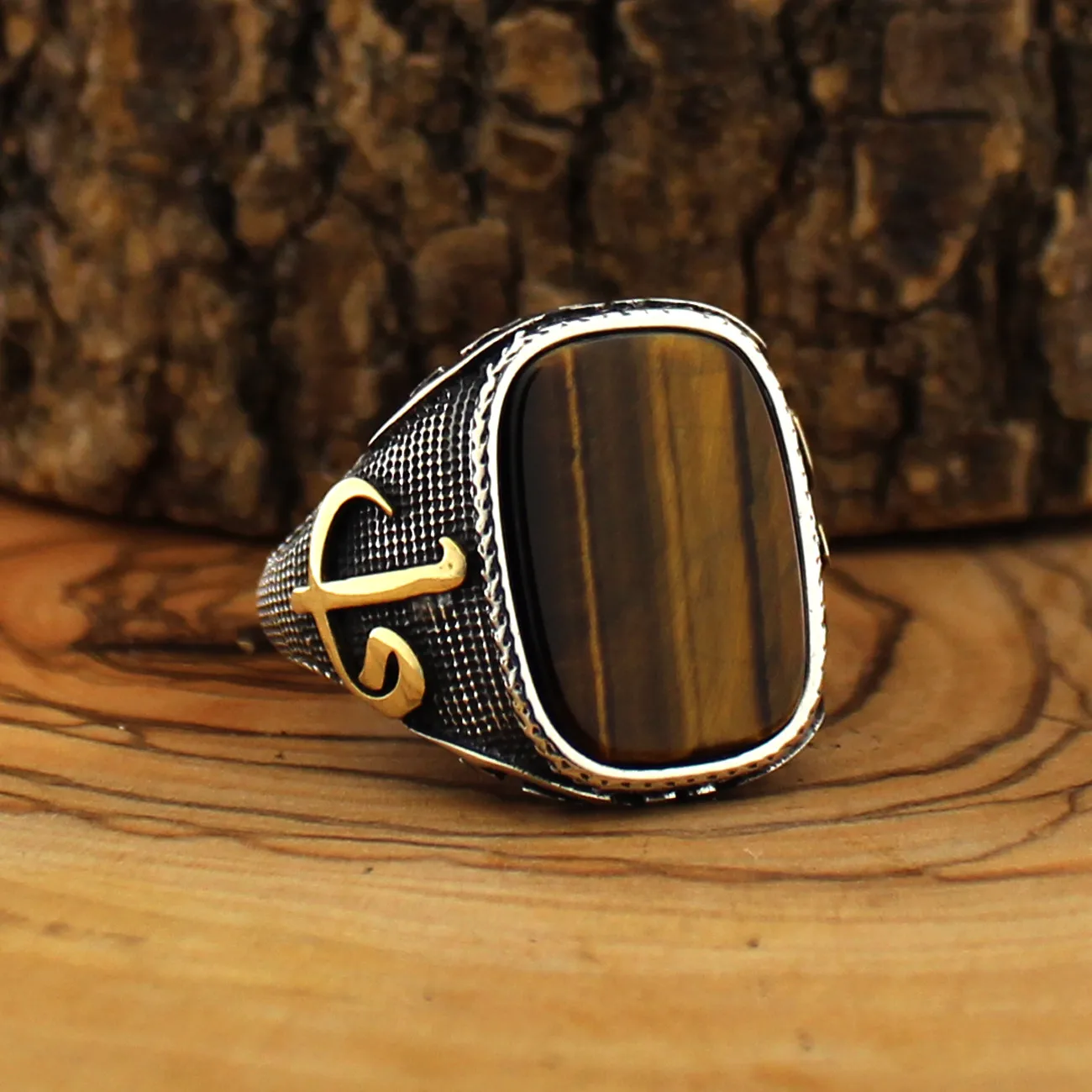 

925 Sterling Silver Ring for Men Tiger Eye Stone Jewelry fashion vintage Gift Aqeq Zircon Onyx Rings All Size Made in Turkey