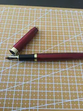 Baoer 388 de alta calidad regalo de negocios metal negro dorado estudiante pluma estilográfica, papelería de oficina material escolar