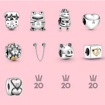 

Kakany 2020 New Limited Edition 20th Anni Versary Frog Strawberry Bee Love Commemorative Charm Suitable For Bracelet Diy Jewelry