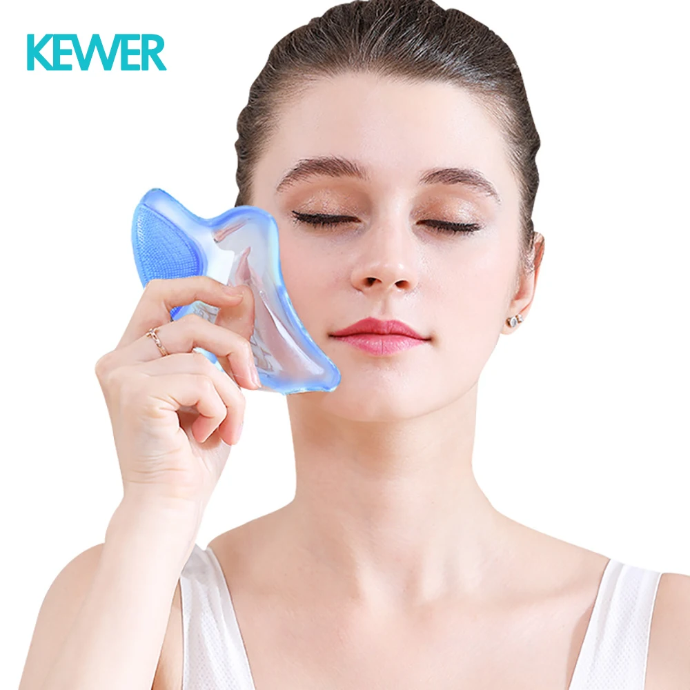 

Face Cleansing Brush Silicone Massager For Face Gua Sha Slimming Natural Wrinkle Removal Multifunction Home Skin Care Tools