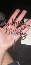 Cake-Topper Dessert Celebrate Acrylic Happy-Birthday Kids Golden Party for Gift