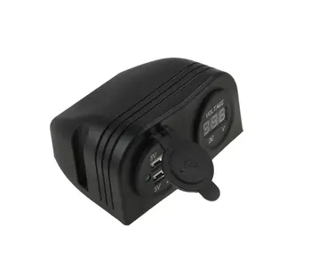 

USB 5 v 3.1A connector and digital voltmeter for dashboard mounting