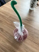 Cepillo de baño nueva hermosa cereza forma Cepillo para inodoro Cepillo de inodoro y titular Set de inodoro Cepillo de Borstel Wc Cepillo Wc trump enikemathemick ④ decoración de hogar