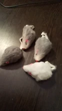 Pet-Toys Tail-Mice False-Mouse Sound Cat Real-Rabbit-Fur 5pcs Soft with for Dogs Long-Haired