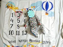 Manta de crecimiento mensual para bebé recién nacido, utilería de fotografía, fondo de tela conmemorativa, alfombra, accesorios para bebé recién nacido