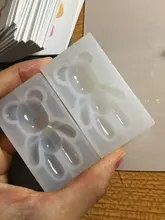 Moldes UV de silicona con forma de oso para joyería, moldes de resina para joyería, DIY, llavero, juguetes para niños