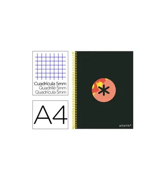 

Spiral notebook led A4 MICRO ANTARTIK cover FORRADA120H 100 GR Picture 5 band 4 drills TRENDING black 2020