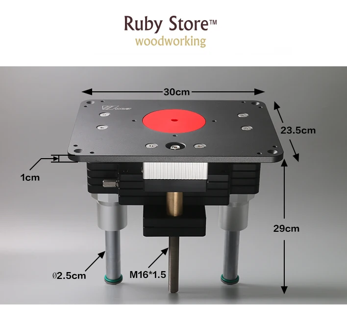 Router Lift with Aluminium Router Insert Plate wood router machine