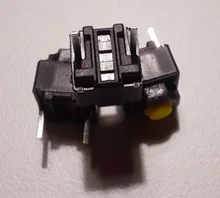 Botón de silencio de 6x6x7,3mm, interruptor silencioso inalámbrico con cable para ratón, Micro interruptor amarillo, 10 Uds.