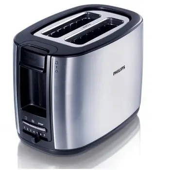 

BREAD TOASTER PHILIPS HD2628 BLACK AND METAL - 950W - 7 POSITIONS TAN-2 SLOTS WIDE FUNCTION DEFROST