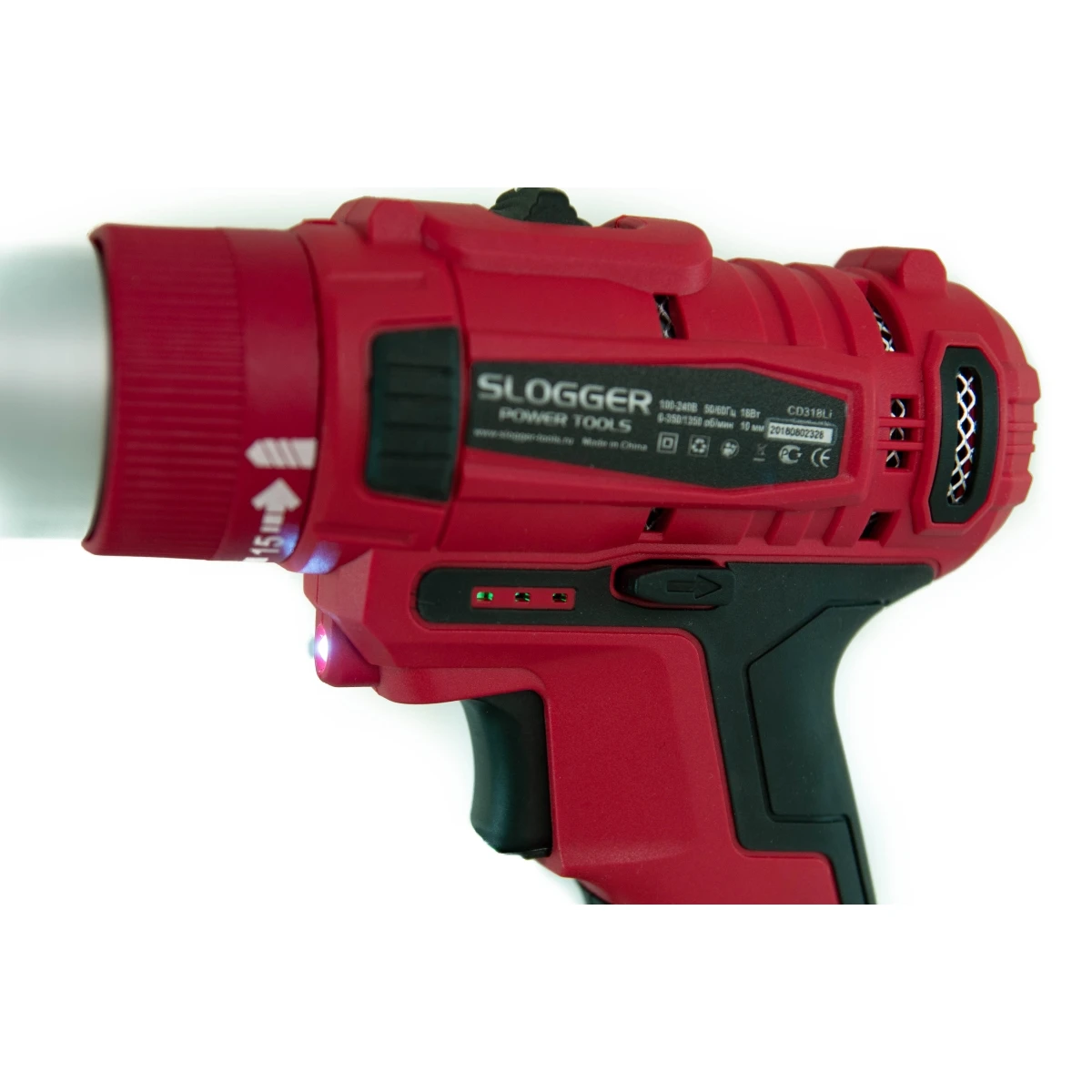 Дрель-шуруповерт аккумуляторная SLOGGER CD318Li(1300 об/мин, 50 Нм, 2 Li-Ion батареи 18 В, реверс