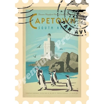 

South Africa souvenir magnet vintage tourist poster