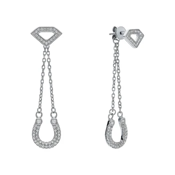 

Silver earrings with cubic zirconia sunlight sample 925