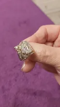 Clásico de lujo blanco Oval anillo de oro CZ propuesta de matrimonio de las mujeres bien regalo de la joyería de moda de fiesta de novia anillo de compromiso