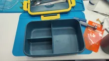 Caja de bento estilo japonés para los niños estudiante contenedor de alimentos Material de paja de trigo a prueba de fugas caja cuadrada para almuerzo con compartimento tuppers de comida nevera portatil almuerzo