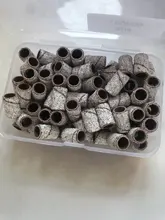 HYTOOS 100 unids/caja bandas de lijado sin mandril eléctrica uñas accesorios de taladro de cuidado de uñas de Gel polaco herramientas de eliminación