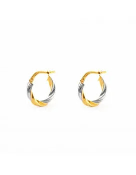 

Earrings Girl two-color Hoop reliado