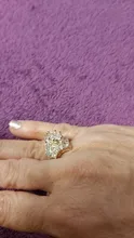 Clásico de lujo blanco Oval anillo de oro CZ propuesta de matrimonio de las mujeres bien regalo de la joyería de moda de fiesta de novia anillo de compromiso