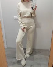 Womens Outfits Tracksuit-Set Pants Two-Piece-Set Knitted Yedinas Korean Winter Casual