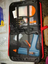 Kit de herramientas de Pistola de Pegamento Caliente con ajuste de temperatura, pistola de silicona de 150W para reparación de artesanías, bricolaje, barras de pegamento de 11mm, boquilla de cobre puro