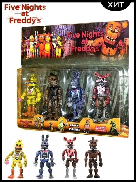 Game set animatronics 4 PCs 15 cm action figures of the cartoon Five  Nights at Freddy FNaF, anime-action figures, children's toys