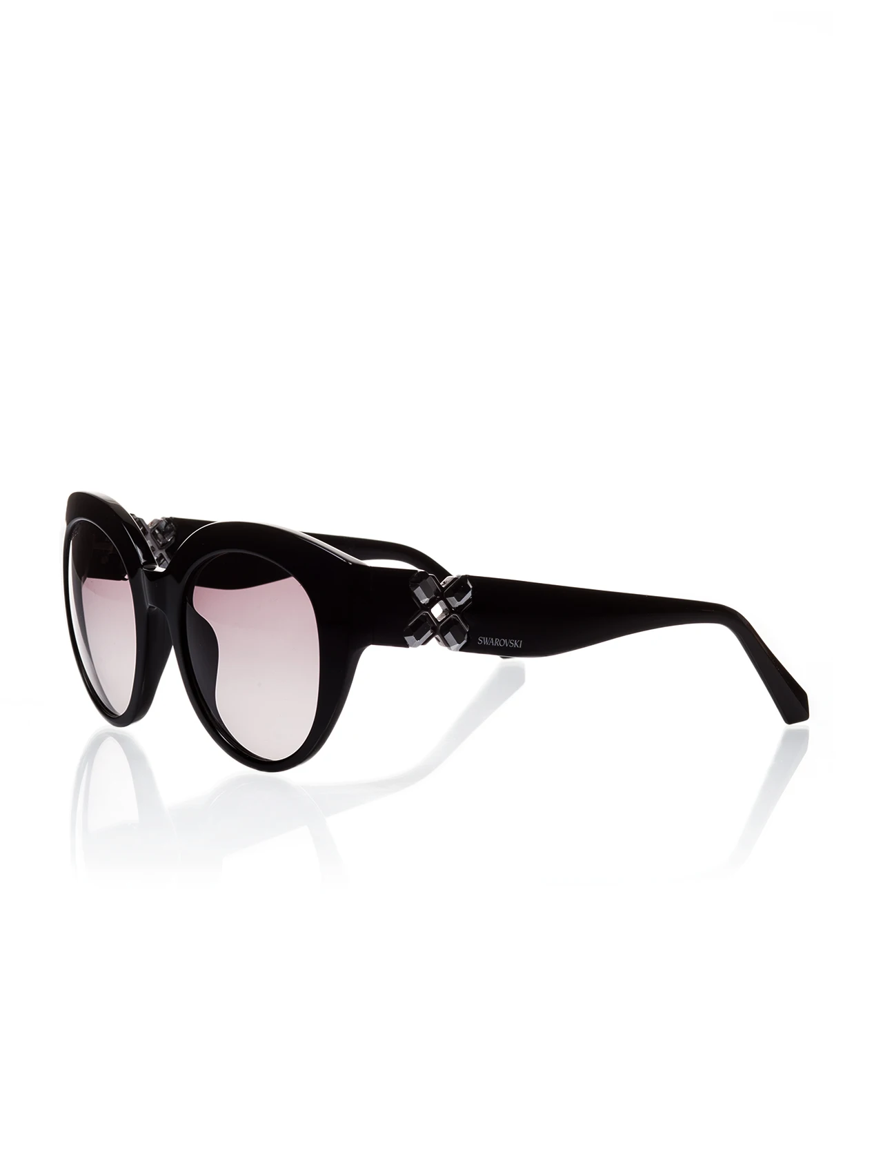 

Women's sunglasses swr 0140 01b bone black organic 52 -- swarovski