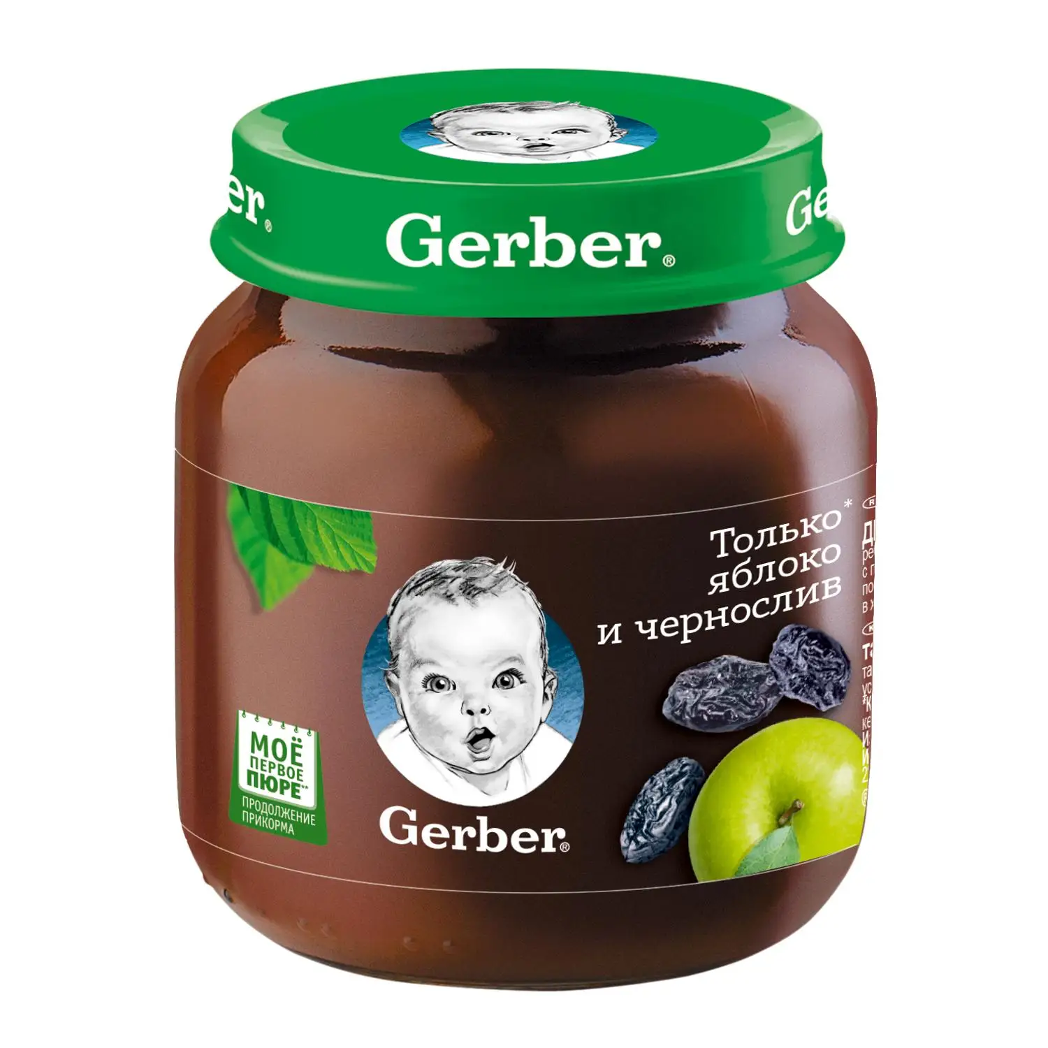 Гербер Пюре яблоко- чернослив 130г 12 шт