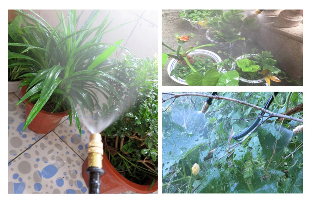 20 шт медная насадка для полива Регулируемая распыление Капельное садовое орошение в теплице овощи орошение саженцев системы
