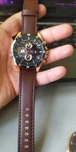 Reloj de pulsera deportivo Para Hombre, cronógrafo de cuero, estilo militar, informal, Moderno, novedad de 2021