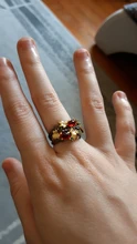 Anillo de Plata de Ley 925 con forma de flor y hoja para mujer, sortija, zirconia, circonita, Color negro, dorado, rojo, dos colores