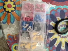 Kit de Terminal de anillo (102 Uds. 10 tipos RV) Juego de conector de engarce eléctrico con caja, cable de cobre aislado cable Pin End Butt