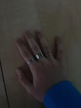 Conjunto de anillos circulares de Metal Punk para mujer, accesorios de dedo de índice de apertura, hebilla de junta, anillo trasero, regalos de joyería