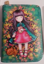 Tarjetero de piel sintética para mujer, Cartera de 9 Bits/10 Bits + 2 posiciones grandes con cremallera, Tarjetero con personajes bonitos