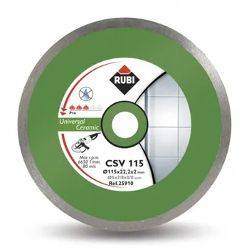 

CUTTING DISC PORCELAIN B/CONTD 115x22,2 MM DIAM CSV115PRO RUBI