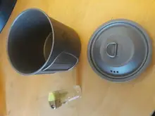 Tourist Tableware Cookware Utensils Kitchen-Equipment Travel-Cooking-Set Titanium-Cup