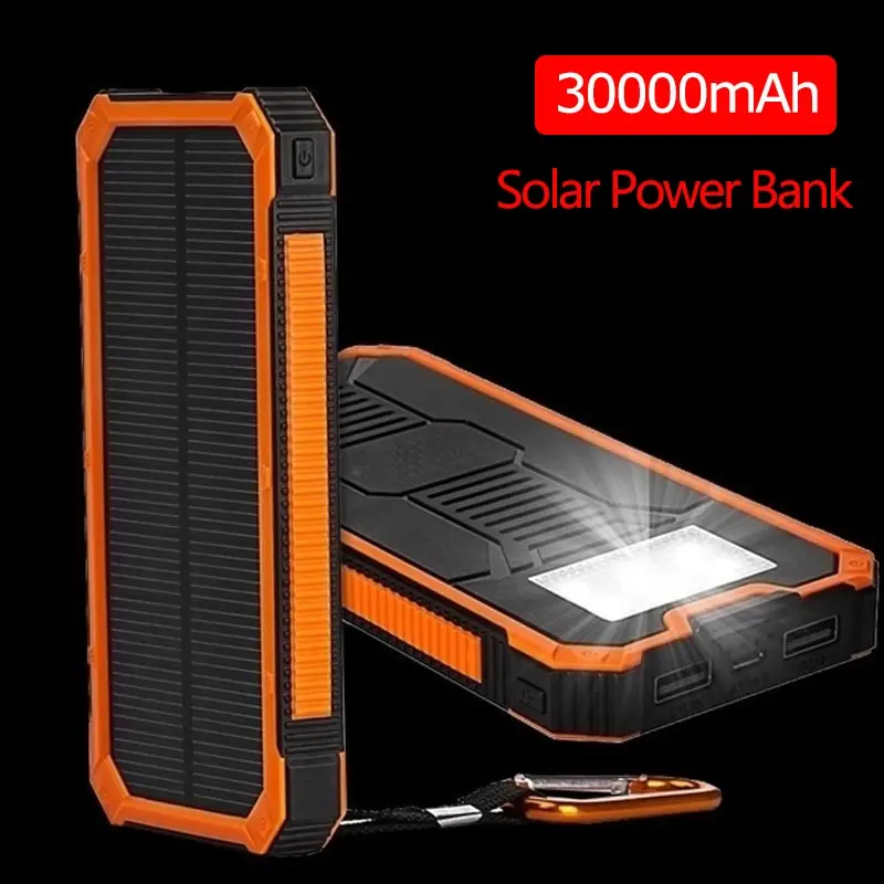 Внешний аккумулятор на солнечной батарее 30000 мАч 2USB|Внешние аккумуляторы| |