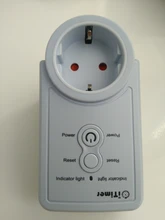 Enchufe de la UE, enchufe inteligente GSM, inglés, ruso, SMS, Control remoto, temporizador, controlador de temperatura con Sensor, enchufe de toma de corriente