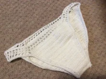 Thong Bikini Swimsuit Shorts Crochet Bottoms Knitting Handmade Plus-Size Women Sexy
