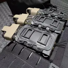 Bolsa de revista táctica Molle para Ar15 M4 5,56 7,62 9mm escorpión rápido Mag de liberación rápida Mag TPR funda con cubierta caja de engranaje de caza
