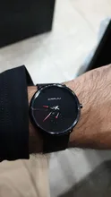 CRRJU – relojes de hombre, de cuarzo, casual, delgado, de malla de acero, impermeable, deportivo, masculino