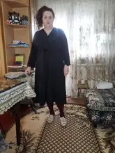 Summer Dresses Buttons V-Neck Lace-Up Oversize Colorfaith Women Spring Vintage Casual