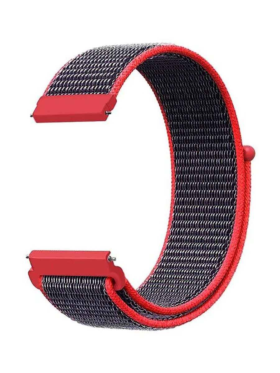 Red black Нейлоновый ремешок Nuobi для Xiaomi Amazfit GTS/Bip 20 мм - Цвет ремешка: Red black