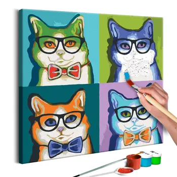 

DIY-cat with glasses framework-40x40 cm